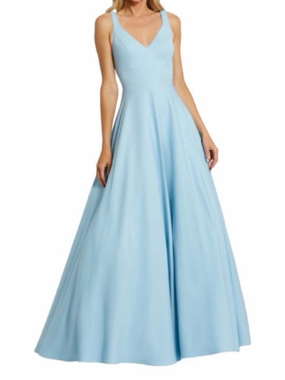 Ieena Mac Duggal 48924 Classic Sleeveless A-Line Ball gown w/pockets - Blue - 8